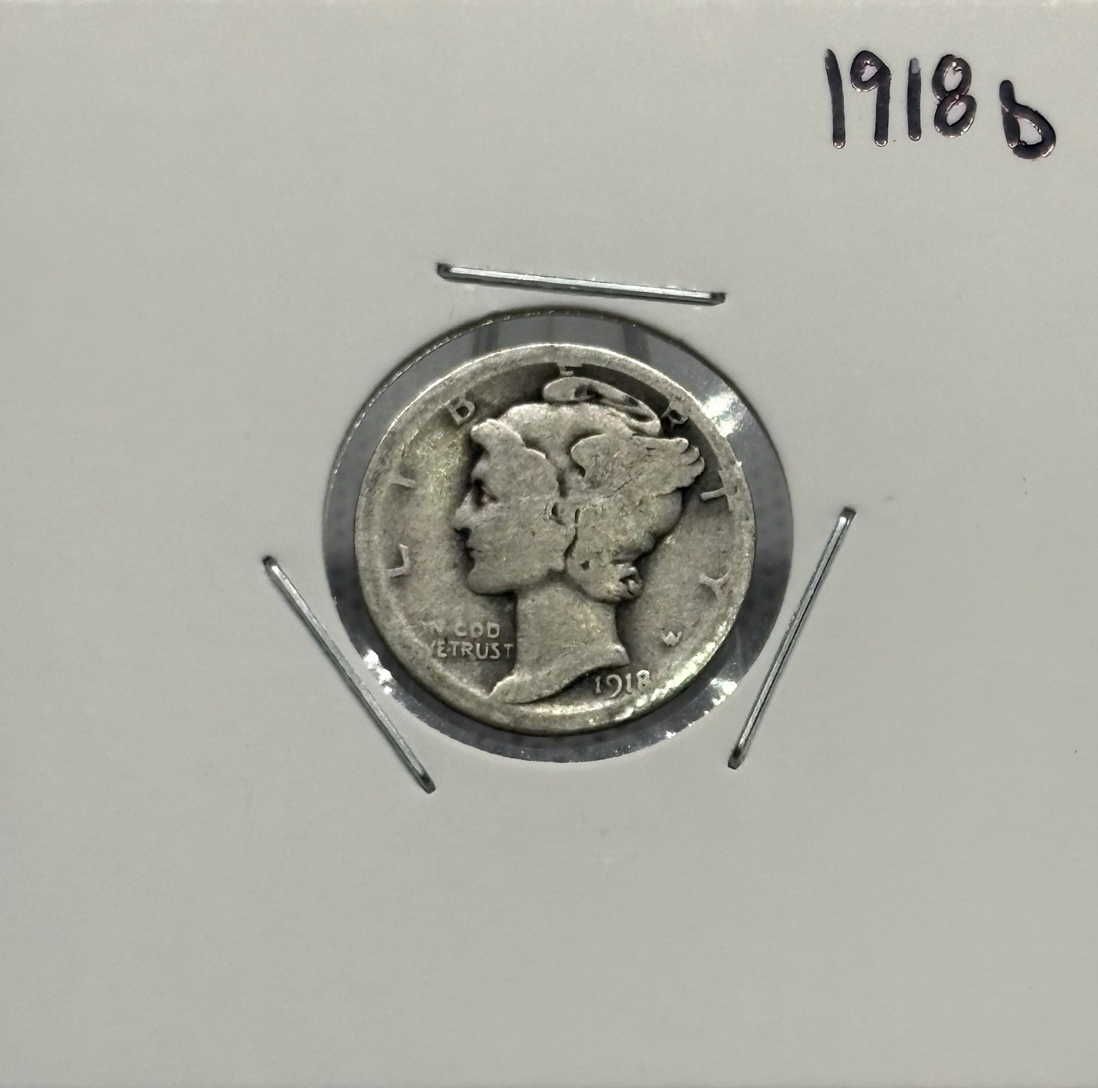 1918 D Mercury Dime, 90% Silver, Very Low Mintage! 🔥🔥