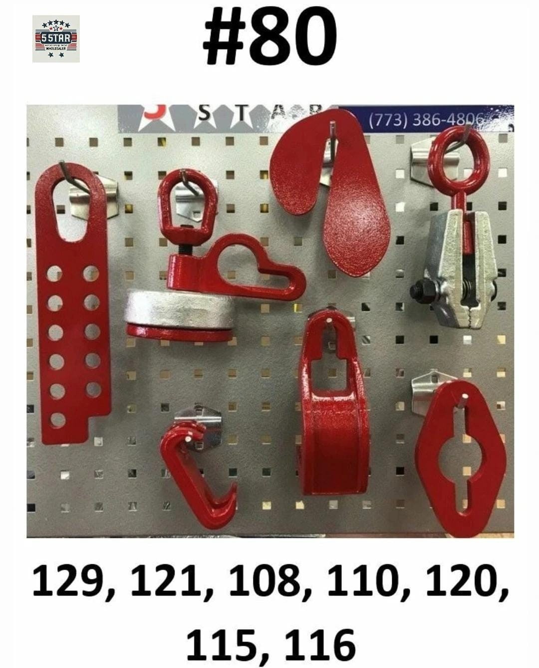 SET#80 AUTO BODY FRAME MACHINE Mo-Clamp Style strut clamp ,claw, sill hook