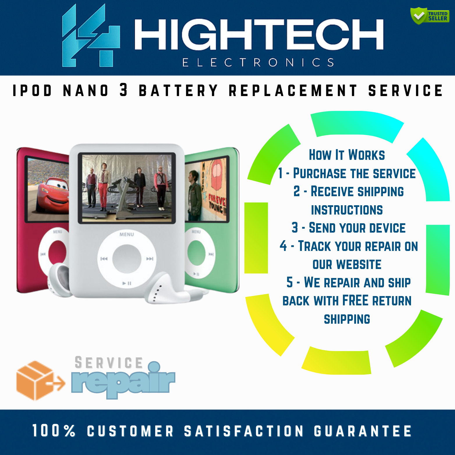 iPod Nano 3rd Generation Battery Replacement Repair Service