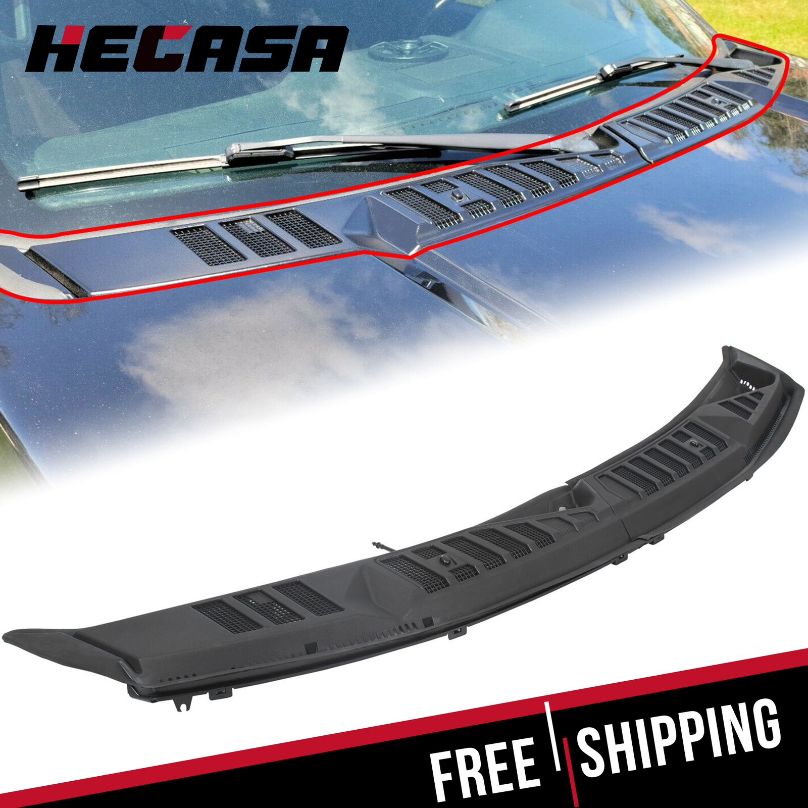 Improved Windshield Window Wiper Cowl Cover Right Left for 2015-2020 Ford F-150