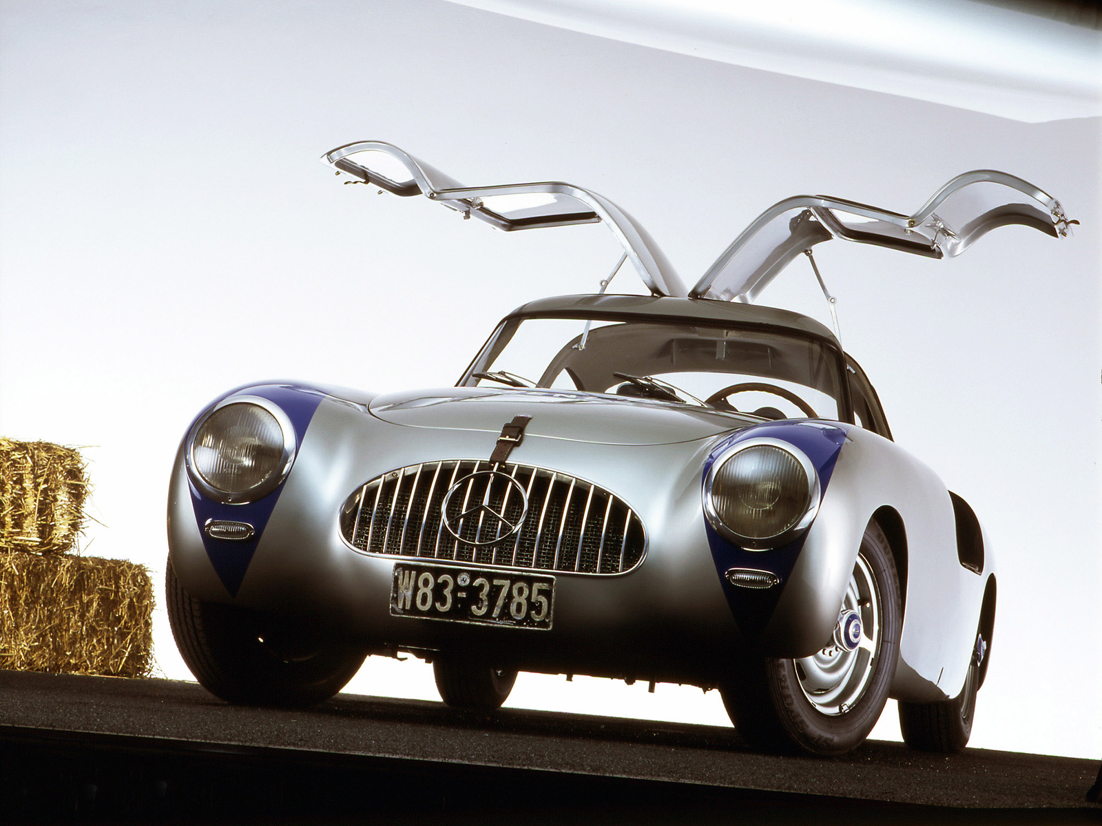 Cars 1952 mercedes benz 300sl w194 supercar super retro Desk Mat Stitched