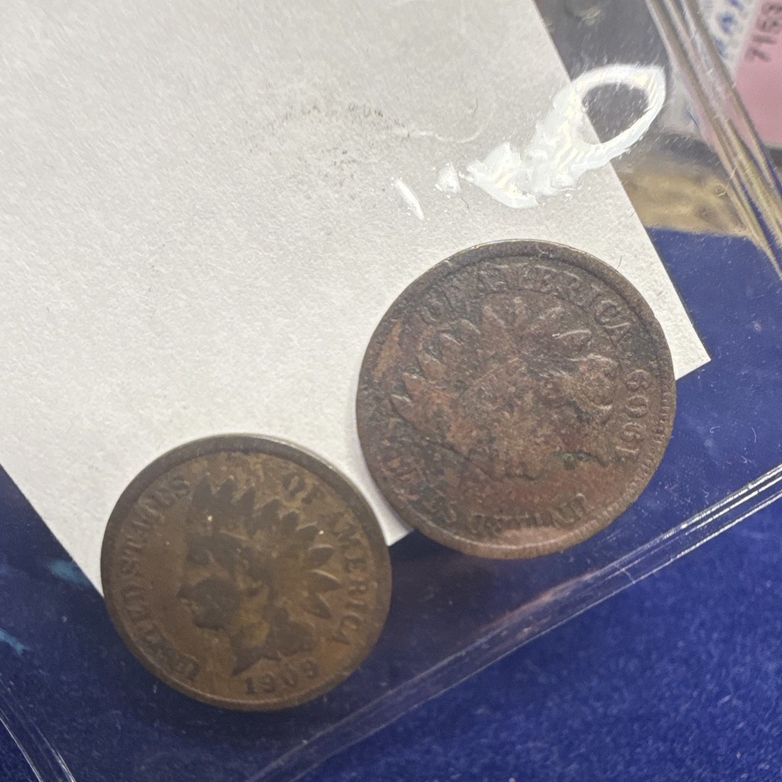 1901 Last Year of issue Set of 2 Indian Cents Copper-Nickel, Bronze, Fine Cond