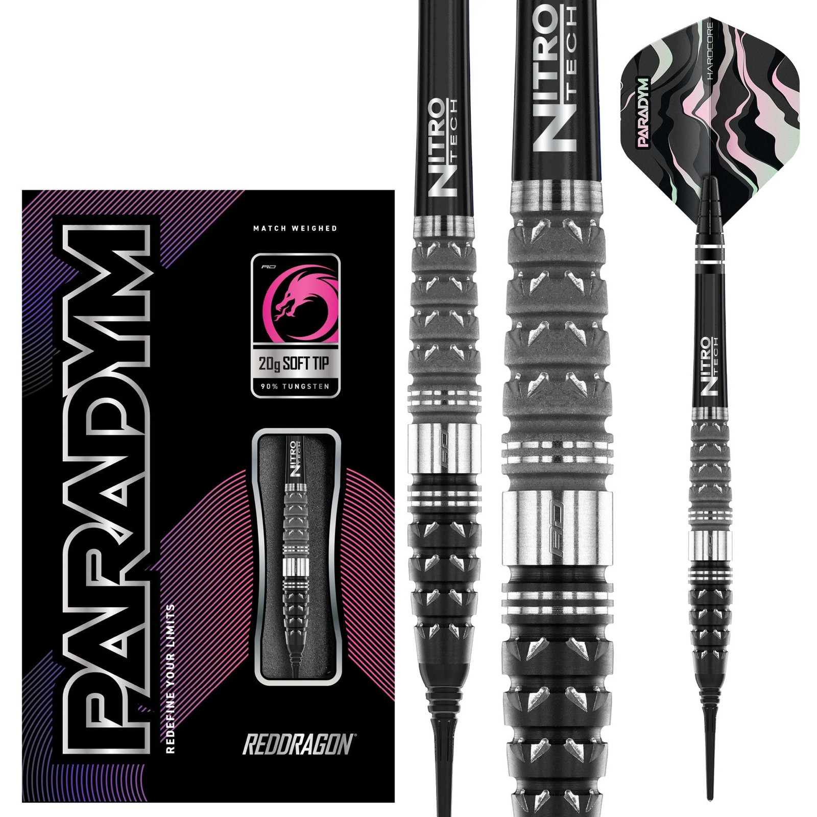 WINMAU PARADYM TORPEDO 90% TUNGSTEN SOFT TIP DARTS 20GR SHIPS FREE FREE BONUS