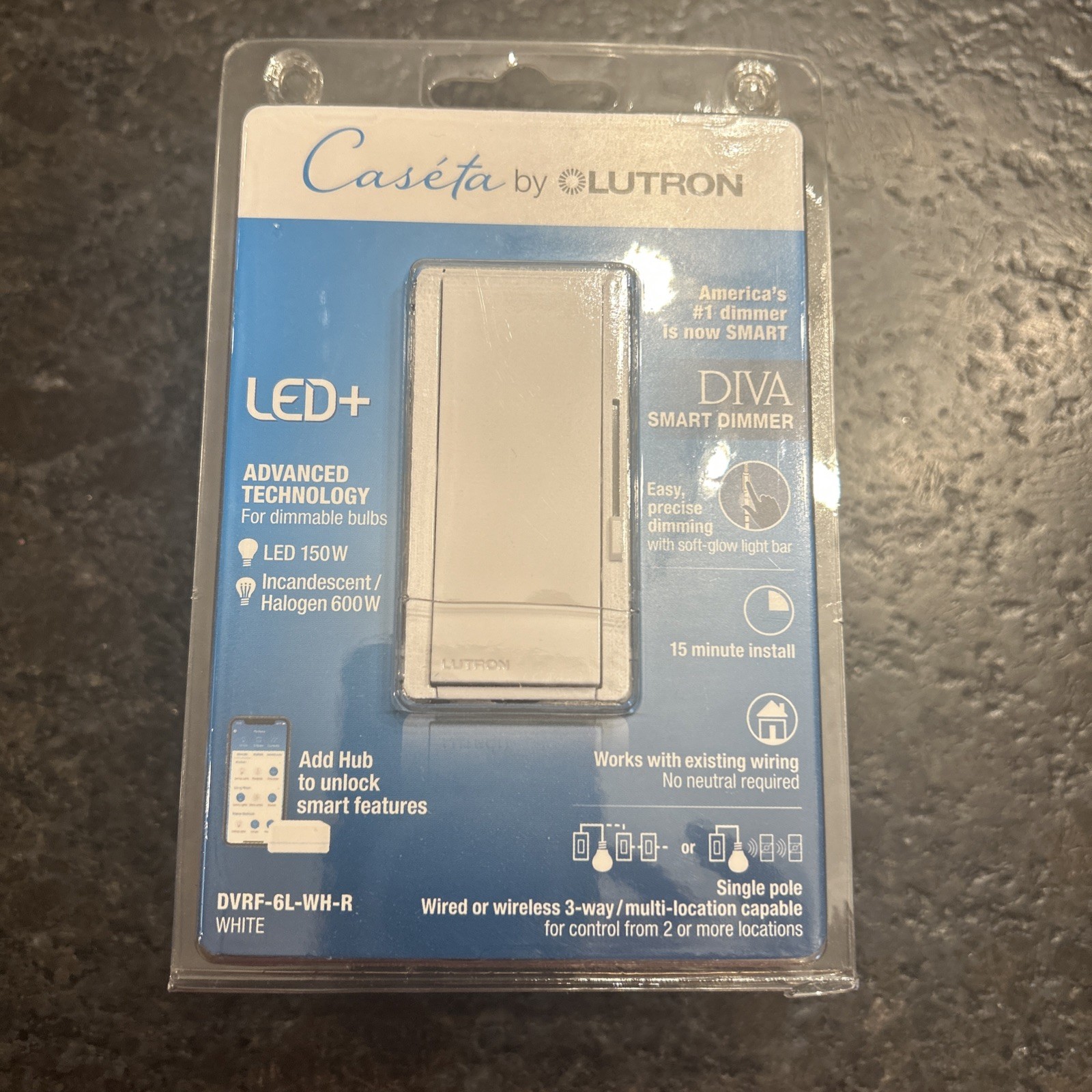 Lutron Diva Smart Dimmer - White