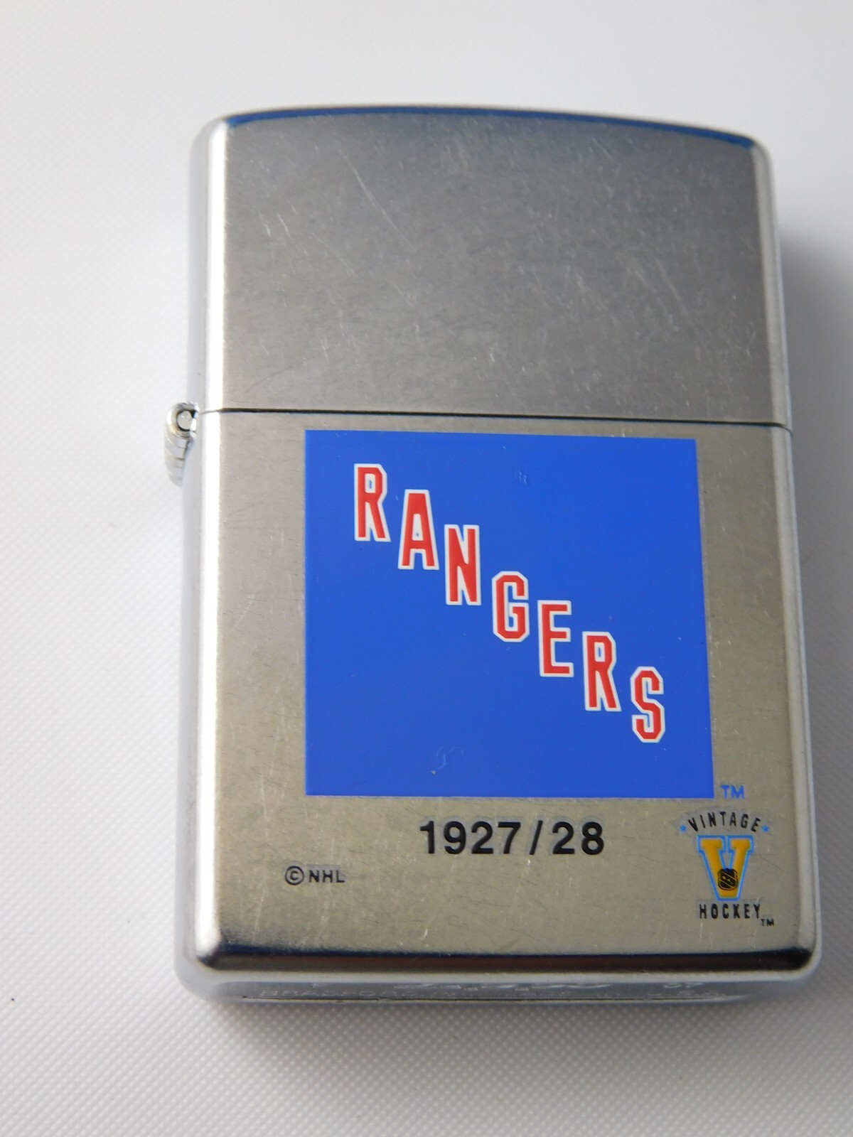 ZIPPO LIGHTER VINTAGE NEW YORK RANGERS LOGO 1927 NHL HOCKEY RETIRED SOUVENIR