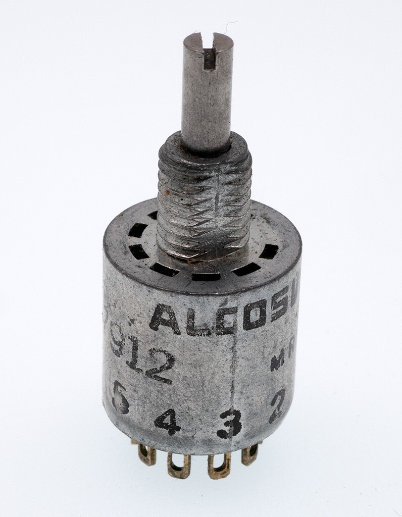Alco MRB-1-10, 1 Pole, 10 Position, Mini Rotary Switch, 1/8 Shaft