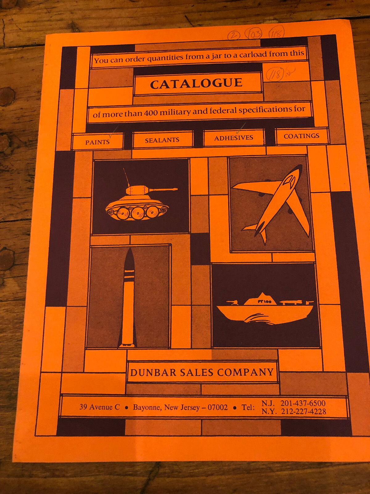 Vintage 1975 Dunbar Sales Company Brochure Catalog Military