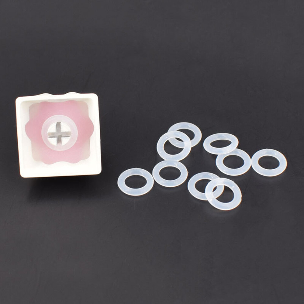 108Pcs White Keycap Rubber O-Ring Switch Sound Dampeners For Cherry MX Keyboards
