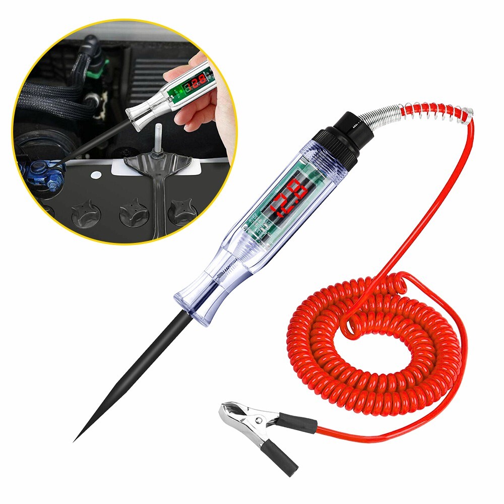 Car Circuit Tester Pen Auto Fuse Test Probe Light Tool For 6V 12V 24VDC Voltage