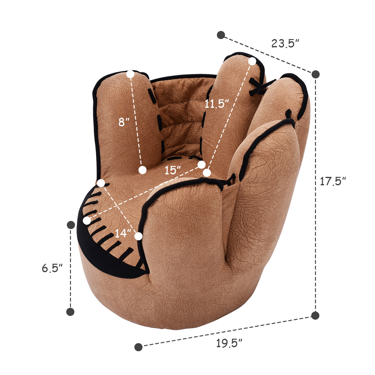 Kids Sofa Five Finger Armrest Chair Couch Children Living Room Toddler Gift