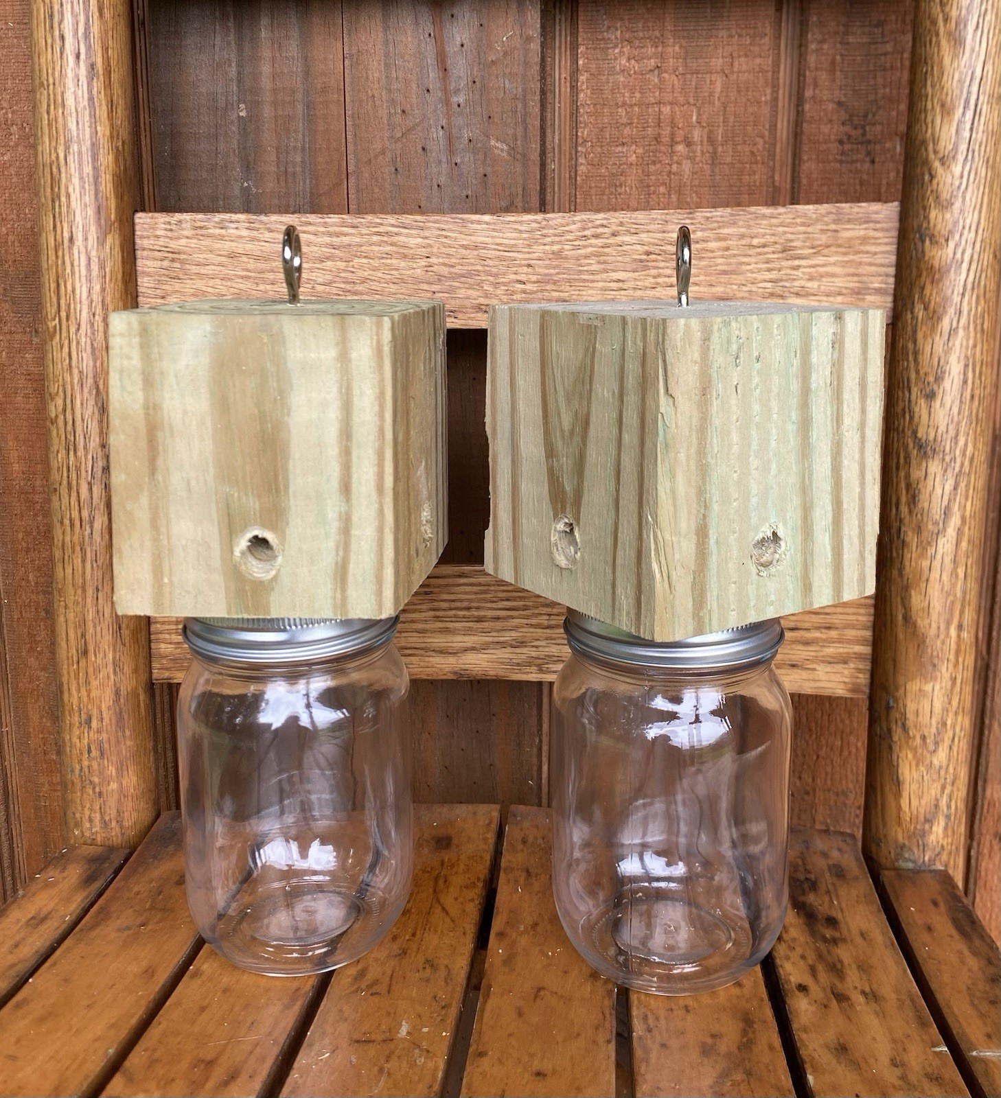 A PAIR Of Paw Paw’s Handmade Carpenter Bee Traps FREE SHIPPING! ON SALE!