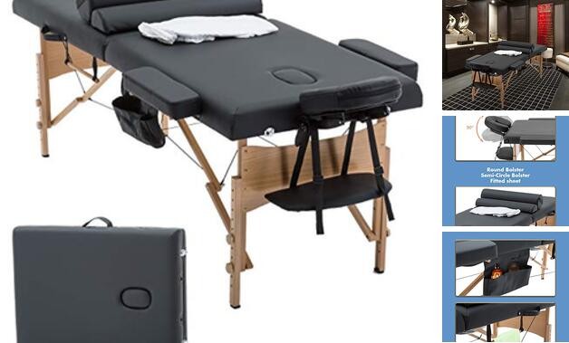 Table Massage Bed Spa Bed 73 Inch Heigh Adjustable 2 Folding Portable Massage