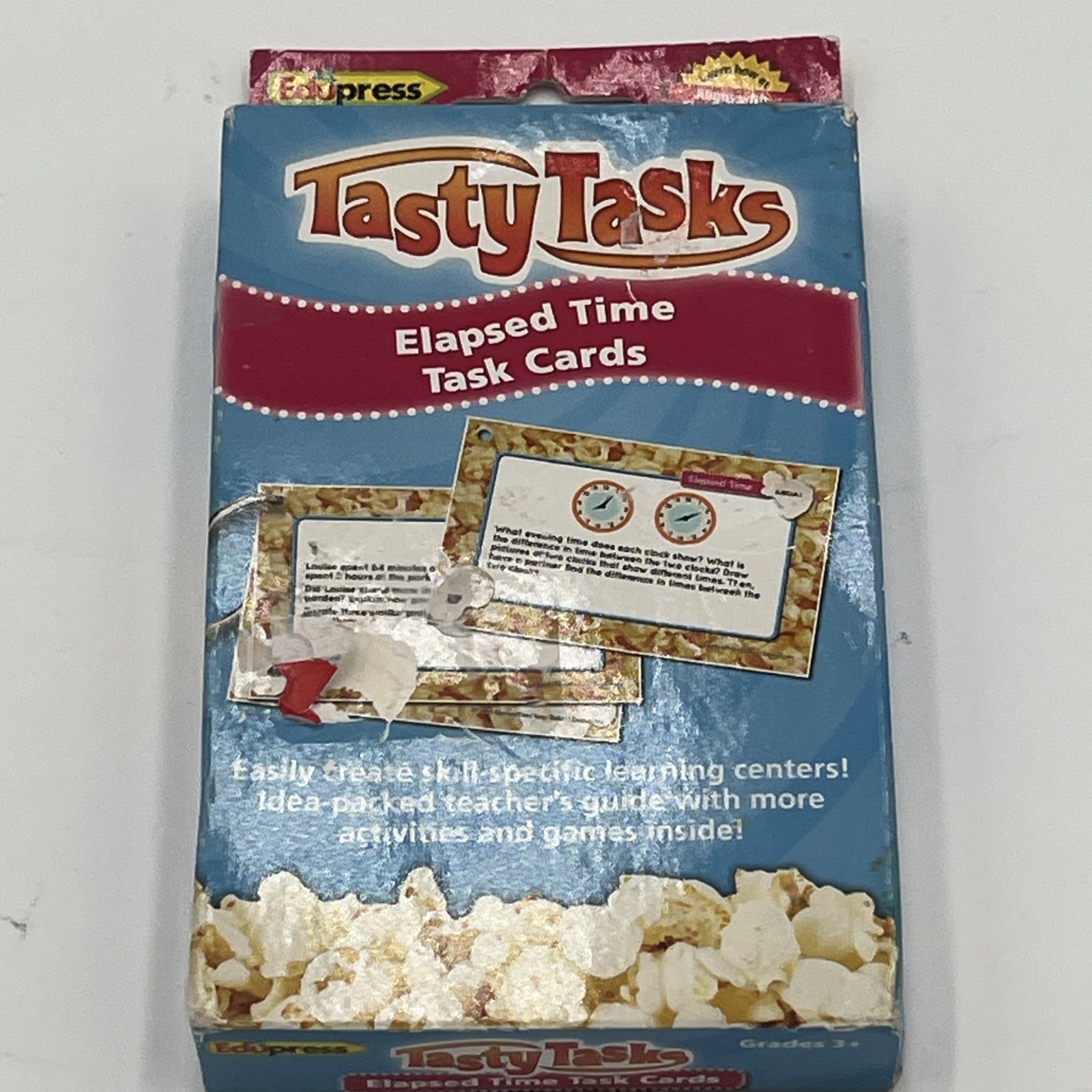 Edupress Tasty Tasks Elapsed Time Task FlashCards  Grades 3+ New Sealed NIB