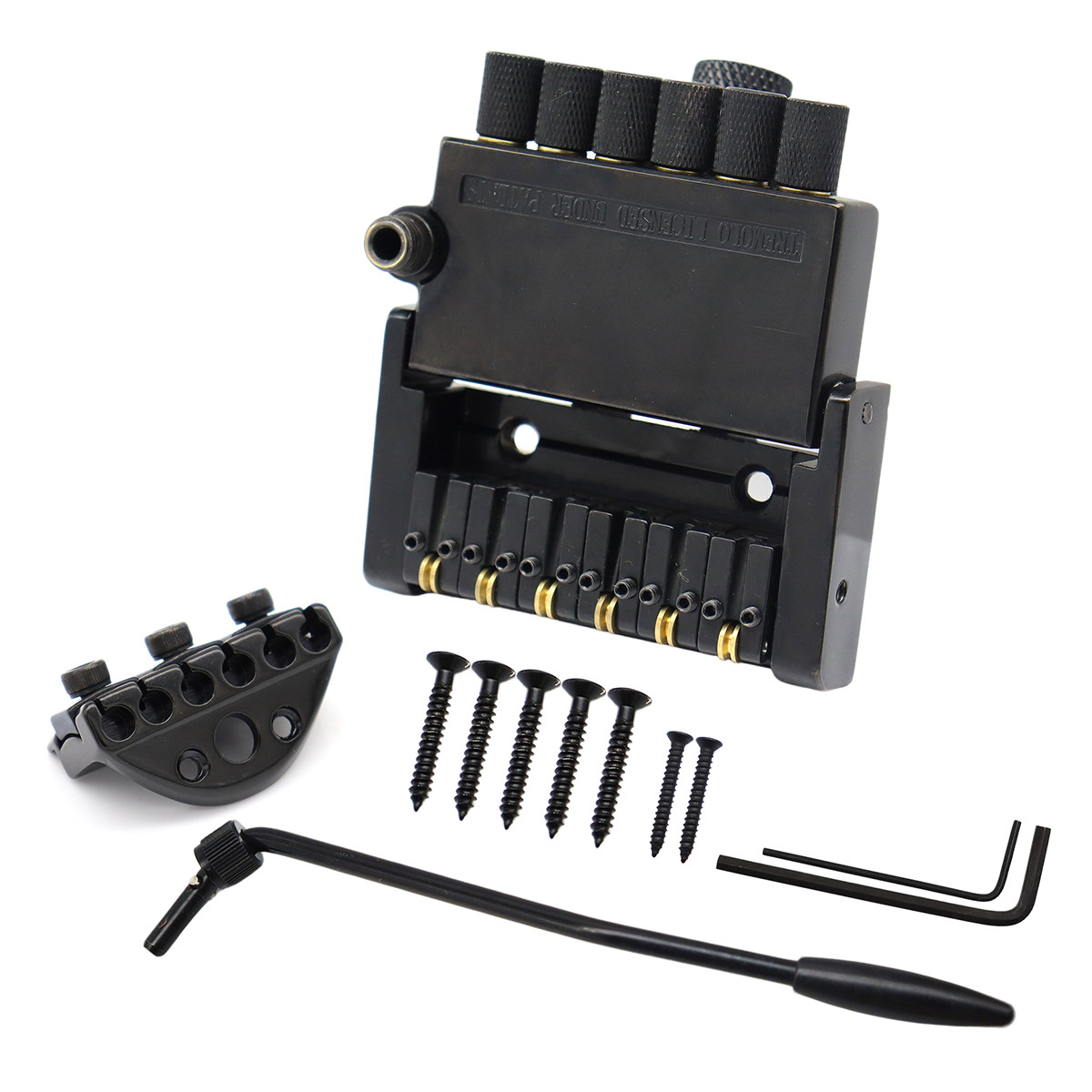 6 String Headless Electric Guitar Roller Tremolo Bridge with String Locks Black