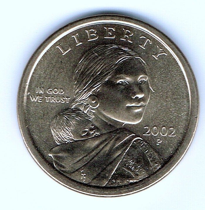 2002-P $1 Brilliant Uncirculated Business Strike Sacajawea Dollar Coin!