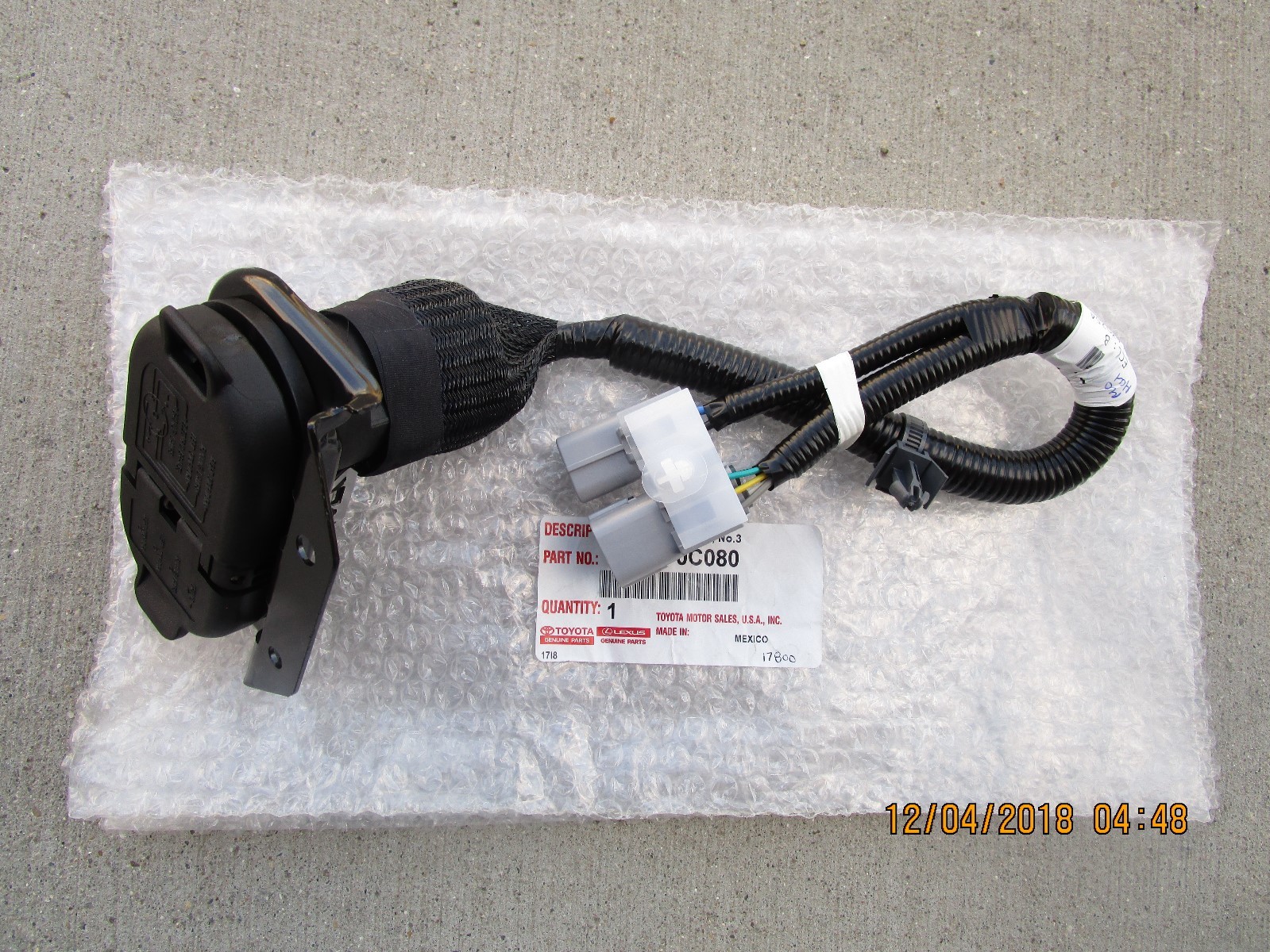 FITS: 07 - 13 TOYOTA TUNDRA 7 PIN 4 PIN TOWING WIRE HARNESS W/ CONNECTOR NEW