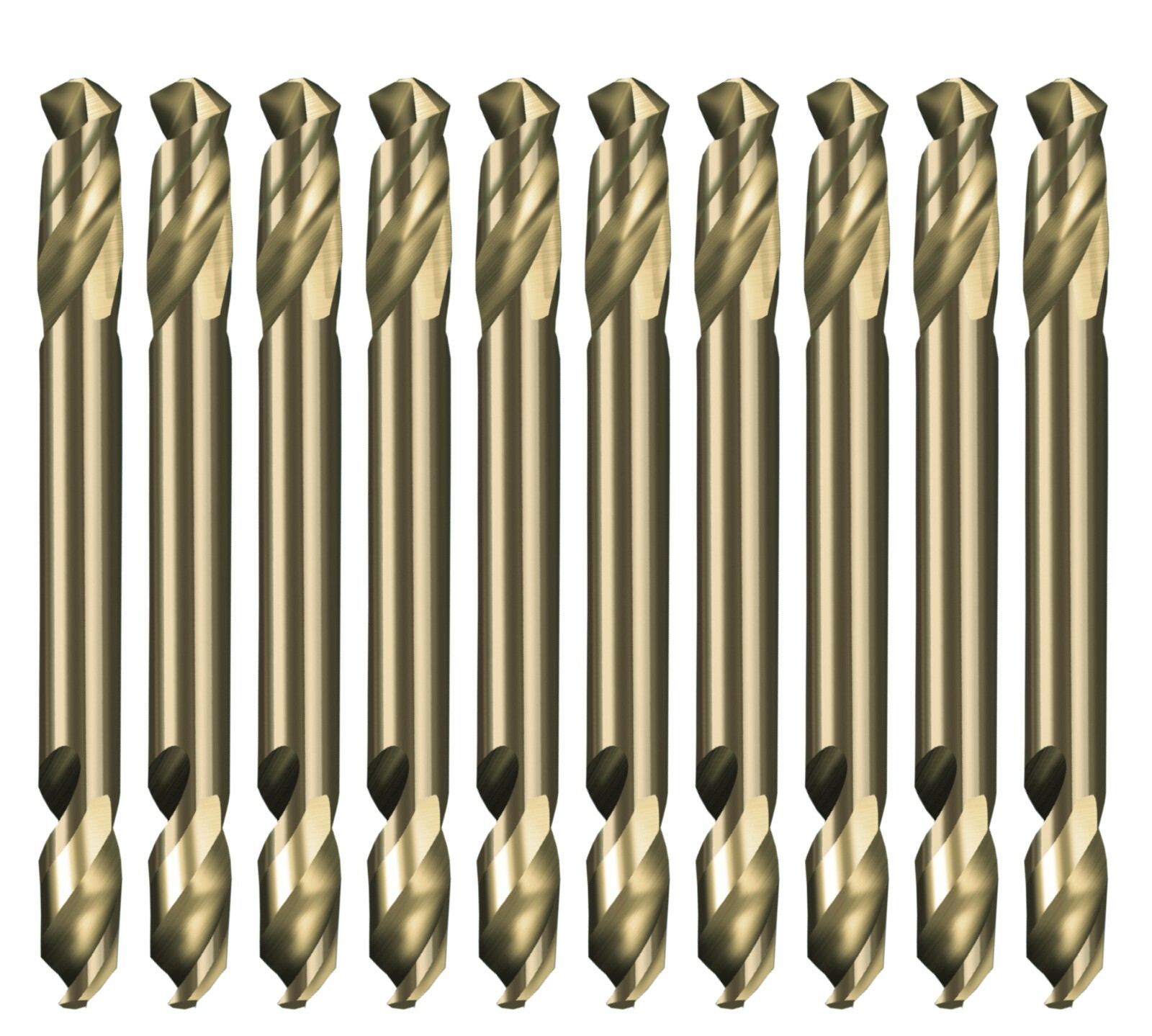 Cobalt Drill Bit Double End 1/8" HSS M35  Stubby Drill Steel Metal Iron-10Pcs