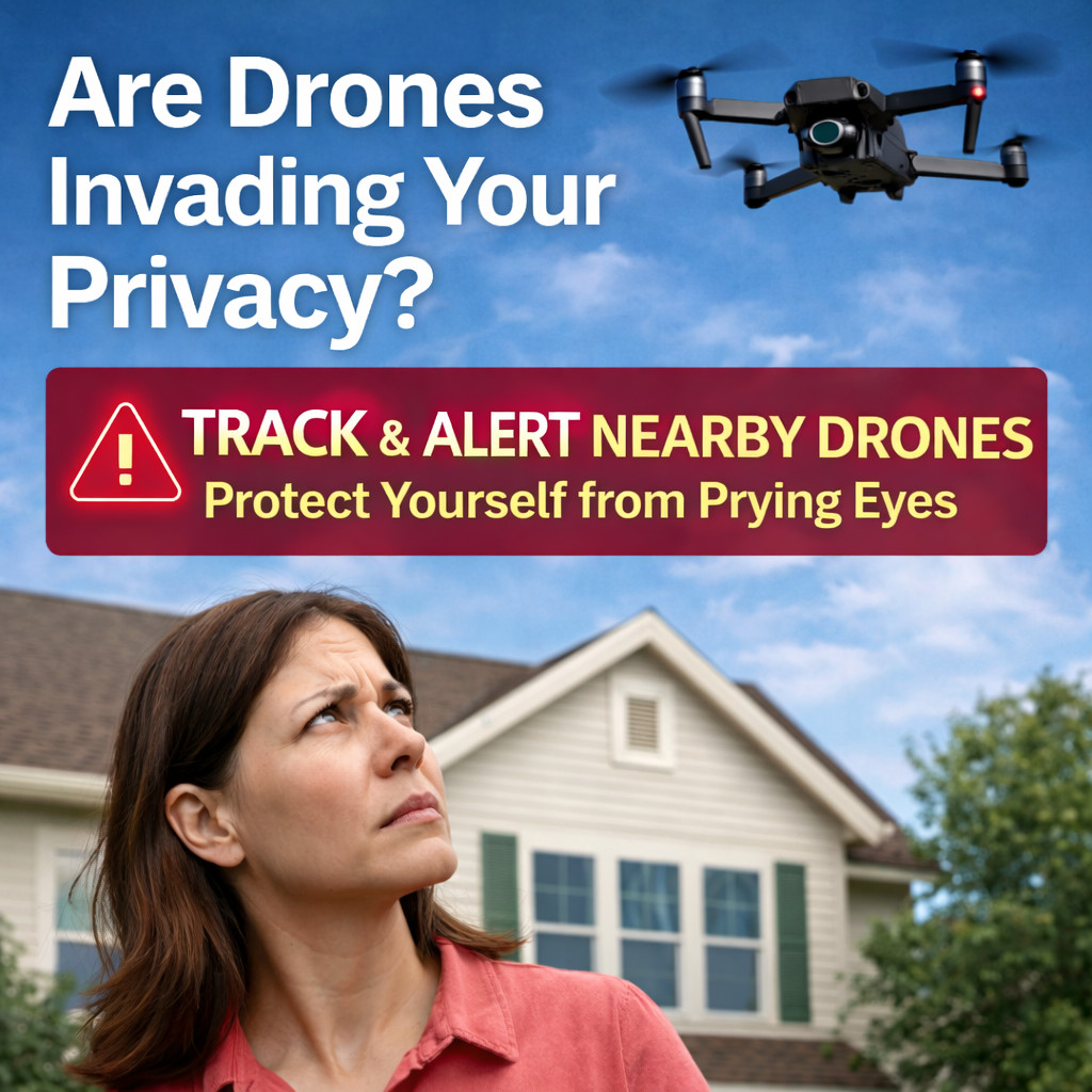 Portable Drone Detection Device – Remote ID UAV & Pilot Tracking System iOS Andr