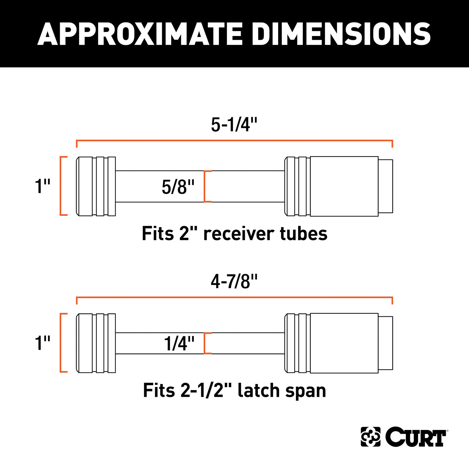 Curt-Hitch & Coupler Lock Set (2" Receiver, 2-1/2" Latch)