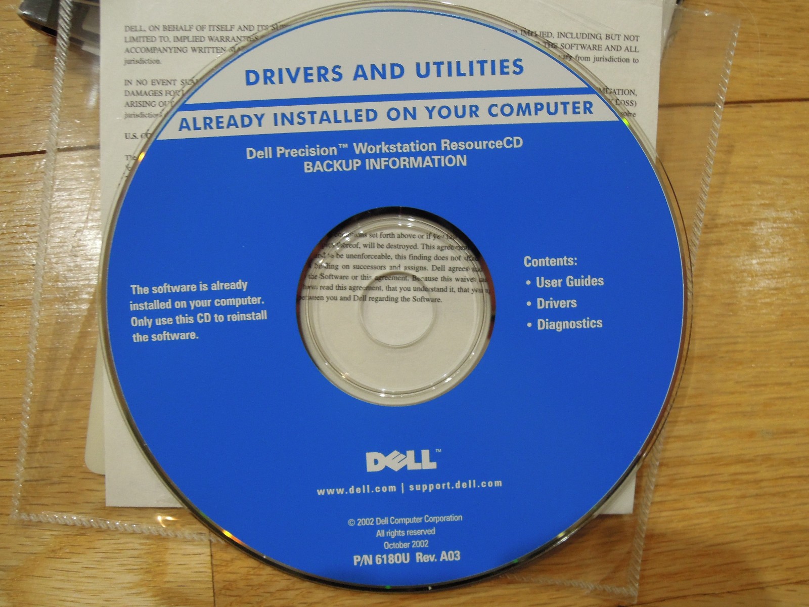 Dell Drivers & Utilities Dell Precision Workstation Resource CD Backup Info
