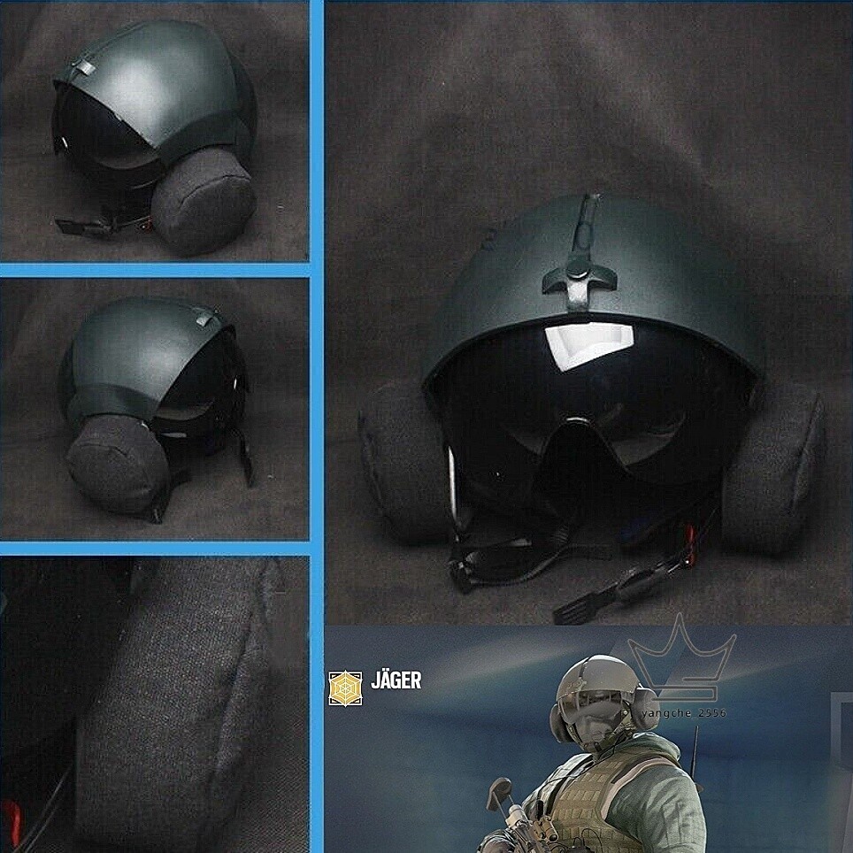 Tom Clancy's Rainbow Six Jager Helmet Headgear Mask Hats ABS/PVC Cosplay Prop