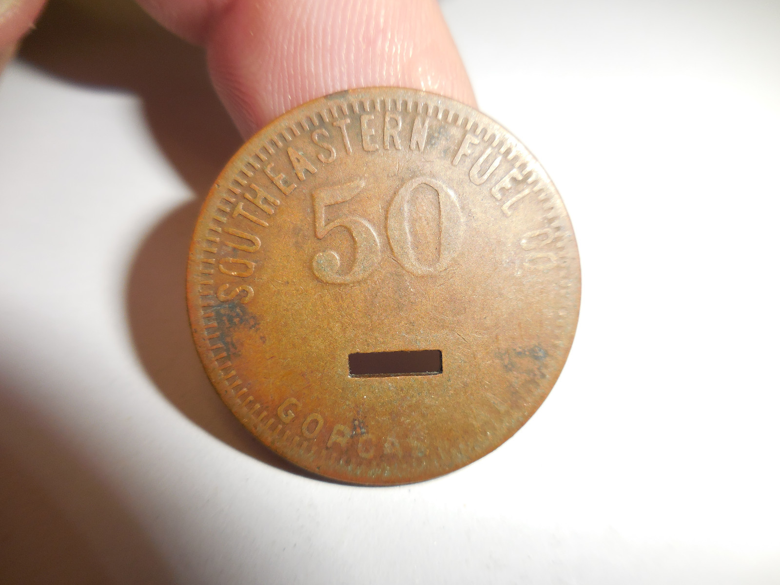 50 CENT SOUTHEASTERN FUEL CLACKER /TOKEN GORGAS,AL R-10