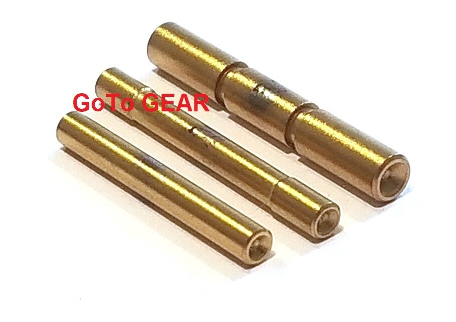 TiN Gold Pin Kit For Glock Gen 1 - 3 Glock 17, 19, 20 Dimpled End