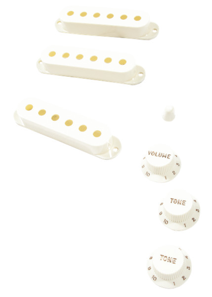 Genuine Fender Pure Vintage '60s Stratocaster/Strat Accessory Kit, VINTAGE WHITE