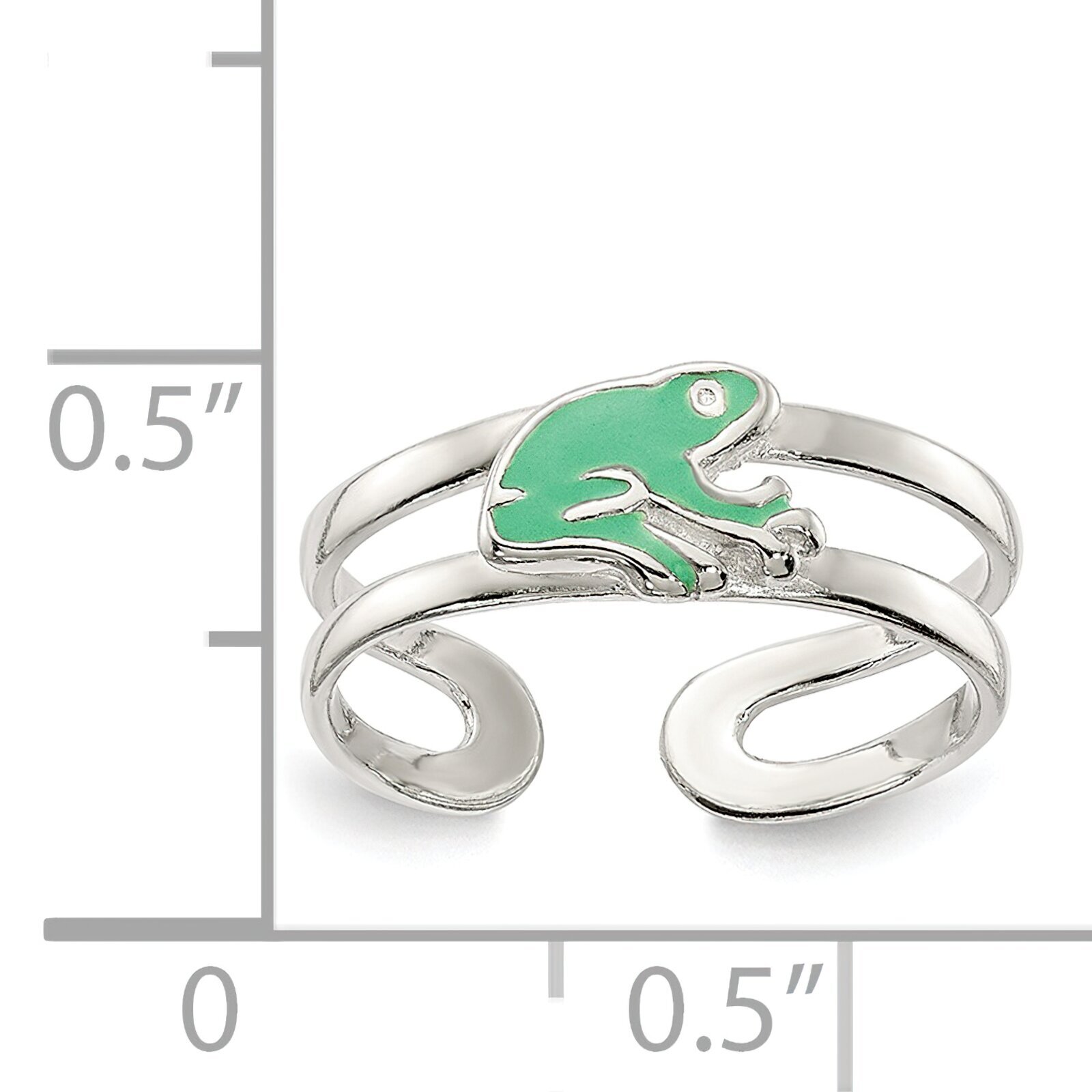 Sterling Silver Frog Toe Ring