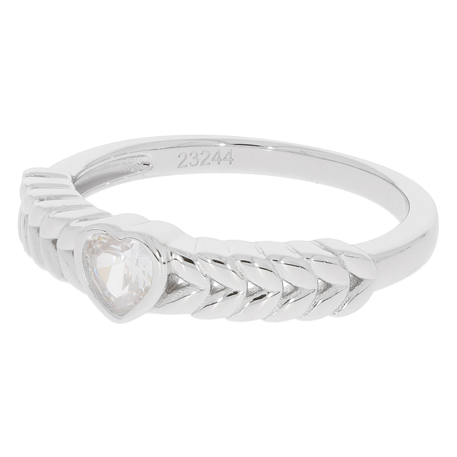 Sterling Silver Semi Mount Ring Setting Heart HT 4X4mm