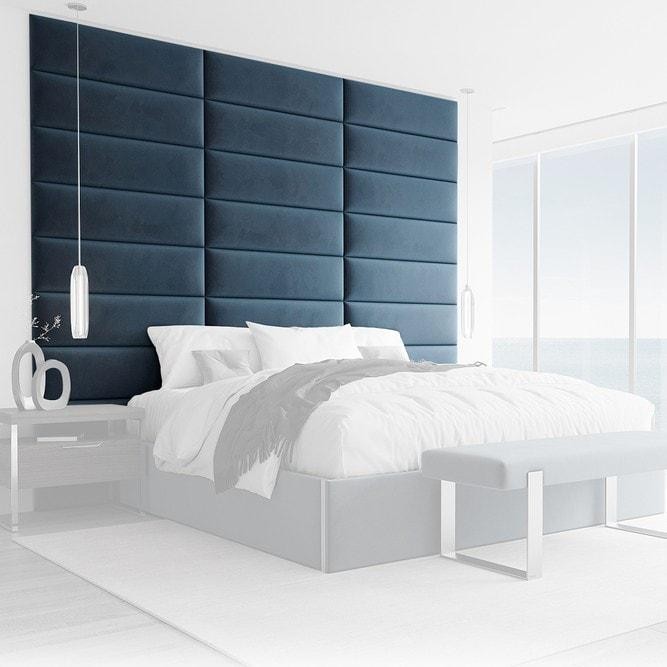 VANT Upholstered Headboards - Peacock Blue - 30 Inch - Set Of 4 Panels