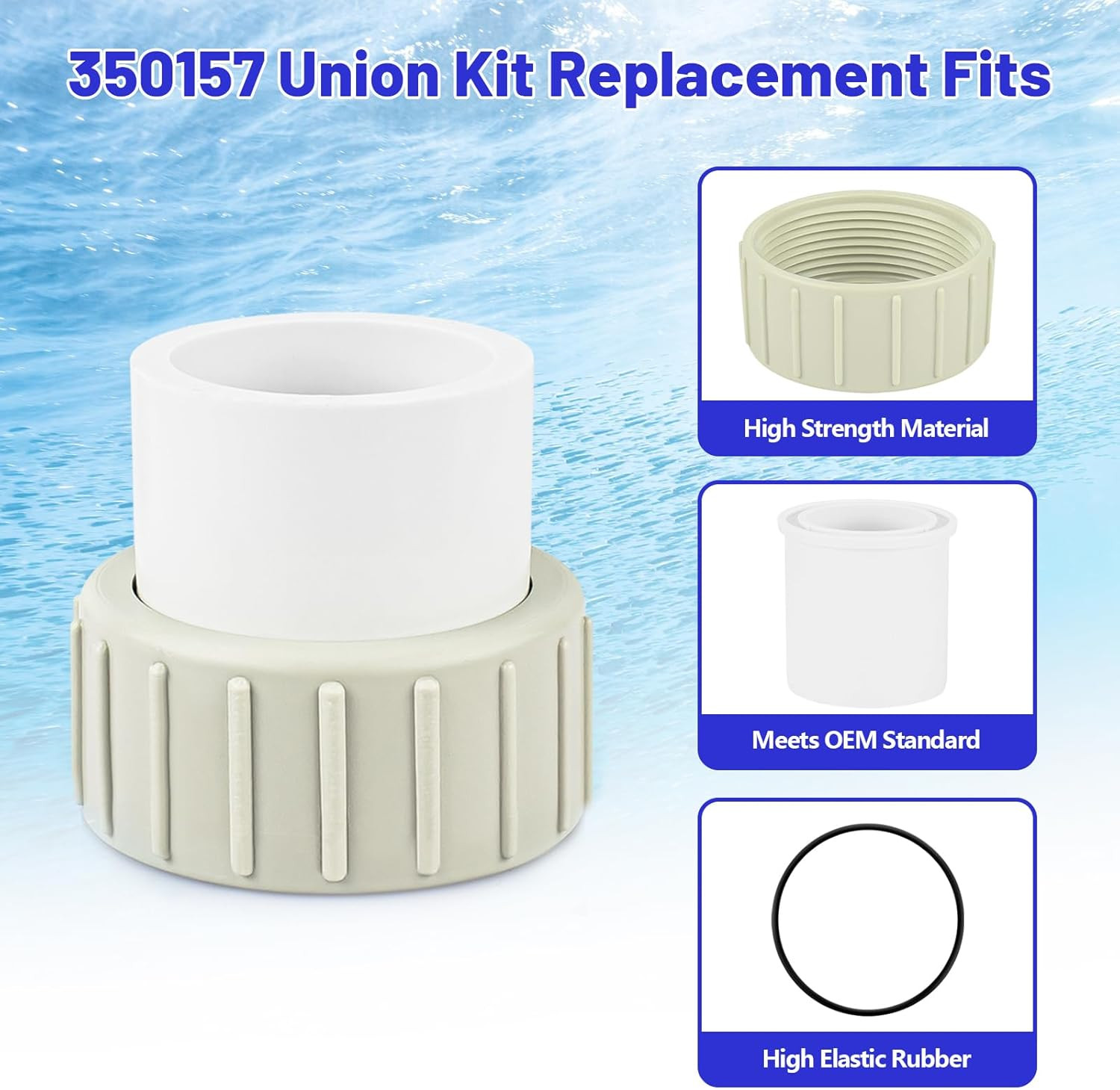 Pool Pump Union Fittings Replacement Pentair Superflo & Superflo Variable Speed