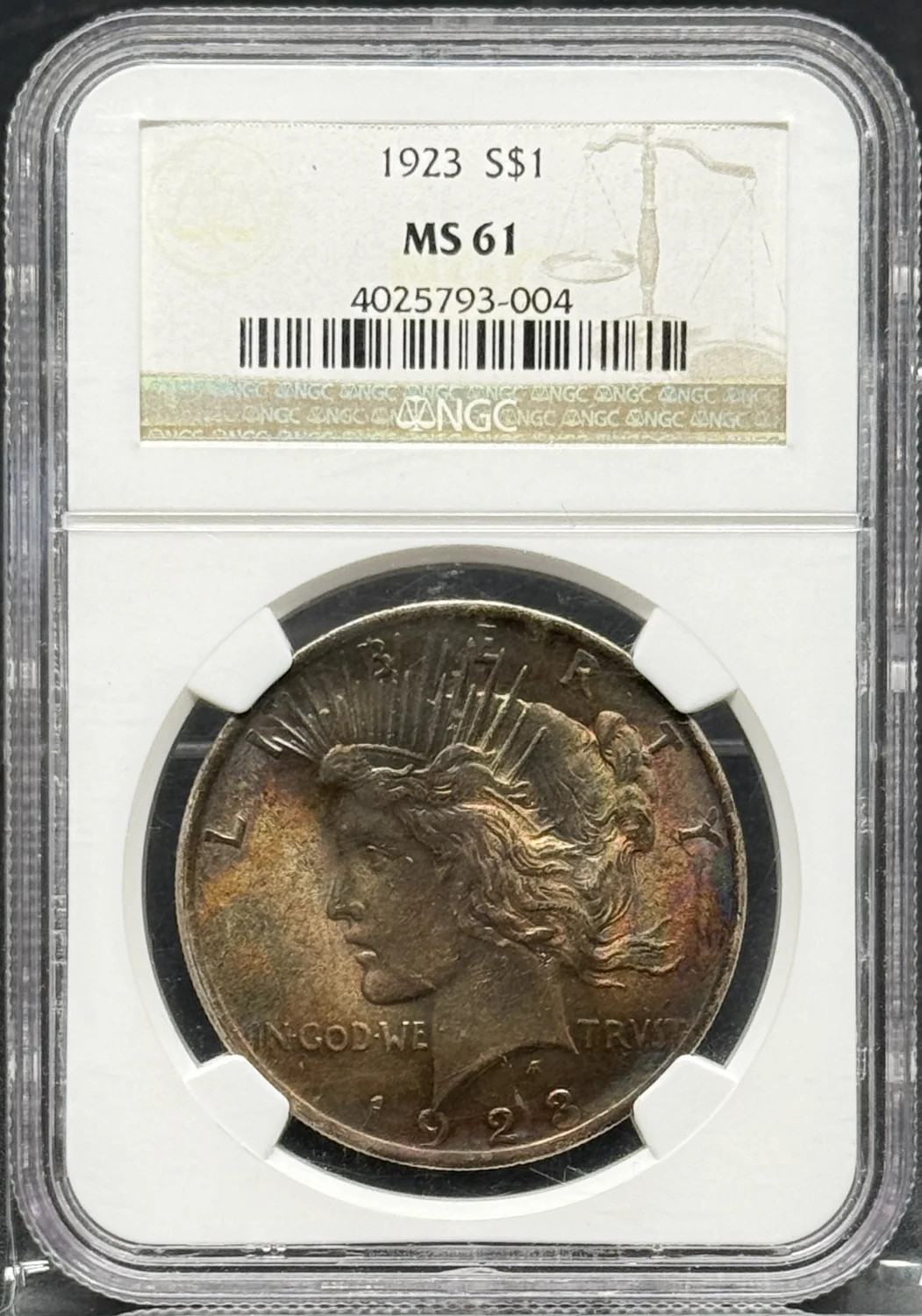 1923 Peace Silver Dollar NGC MS-61