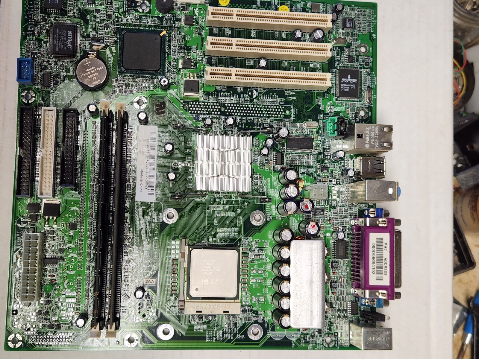Dell Dimension 2400  411726100004  0G1548  Motherboard W/ram,& CPU