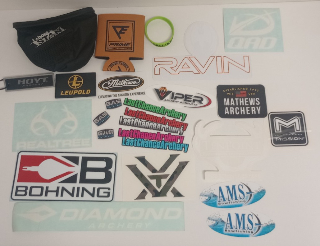 Archery Lot Bow Ravin TenPoint Mission AMS Diamond Hoyt Stan Mathews QAD Sticker