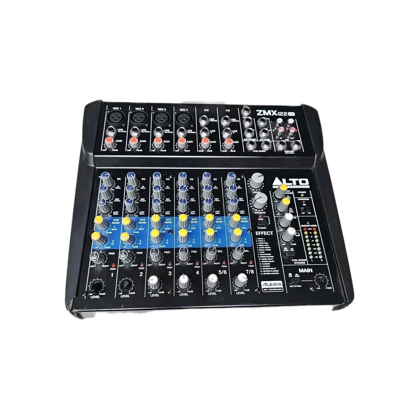 Alto Zephyr Series ZMX122FX 8-Channel Compact Mixer NO Power Cord
