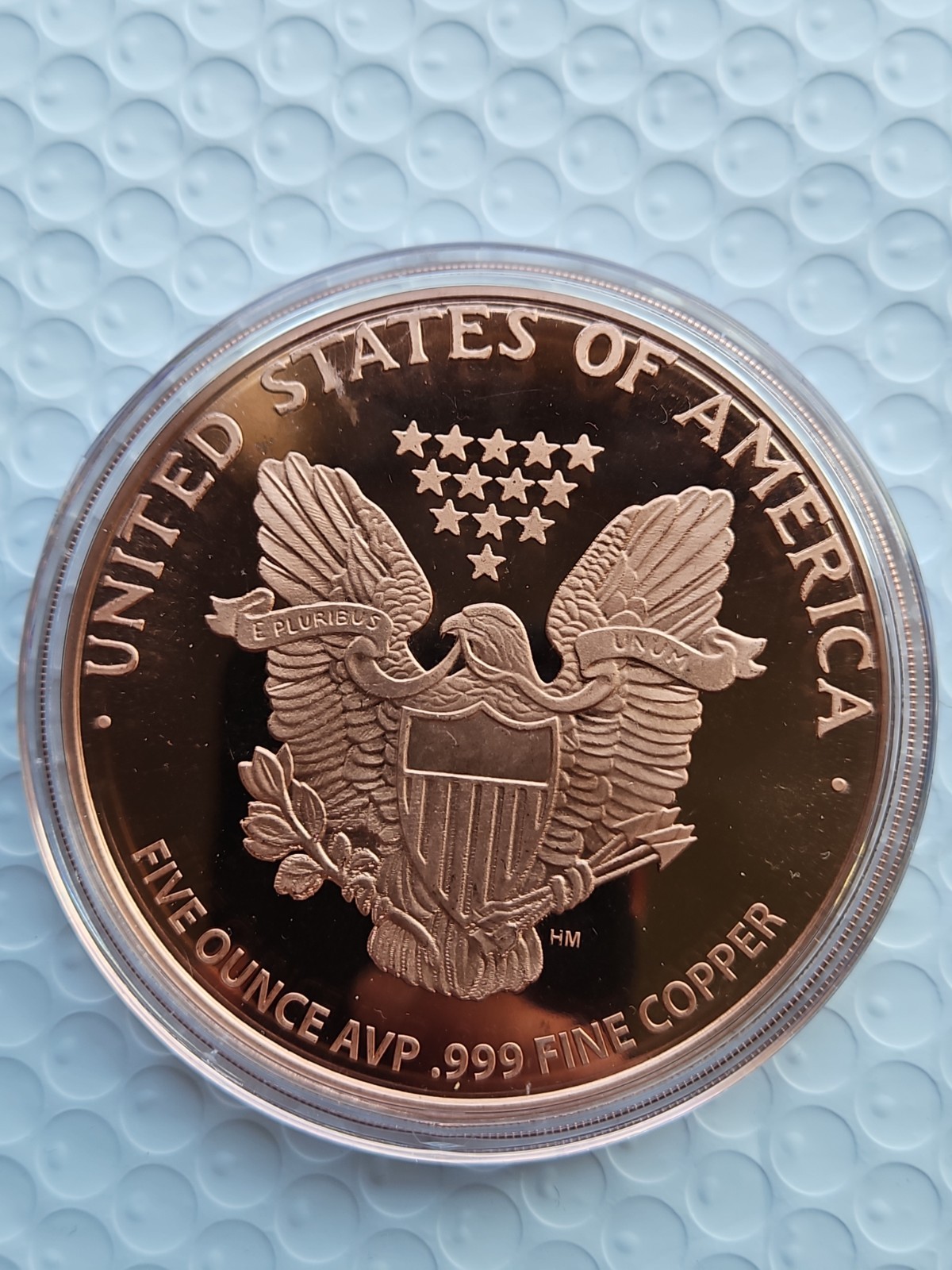 5 oz Copper Round -Walking Liberty **IN A CAPSULE**