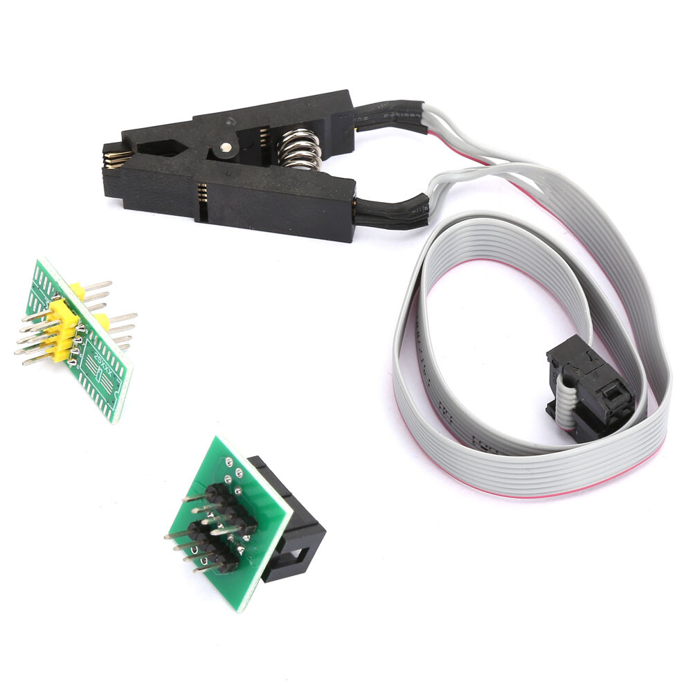 SOIC8 SOP8 Flash Chip IC Test Clip Programming Socket Adapter Board Cable CAD