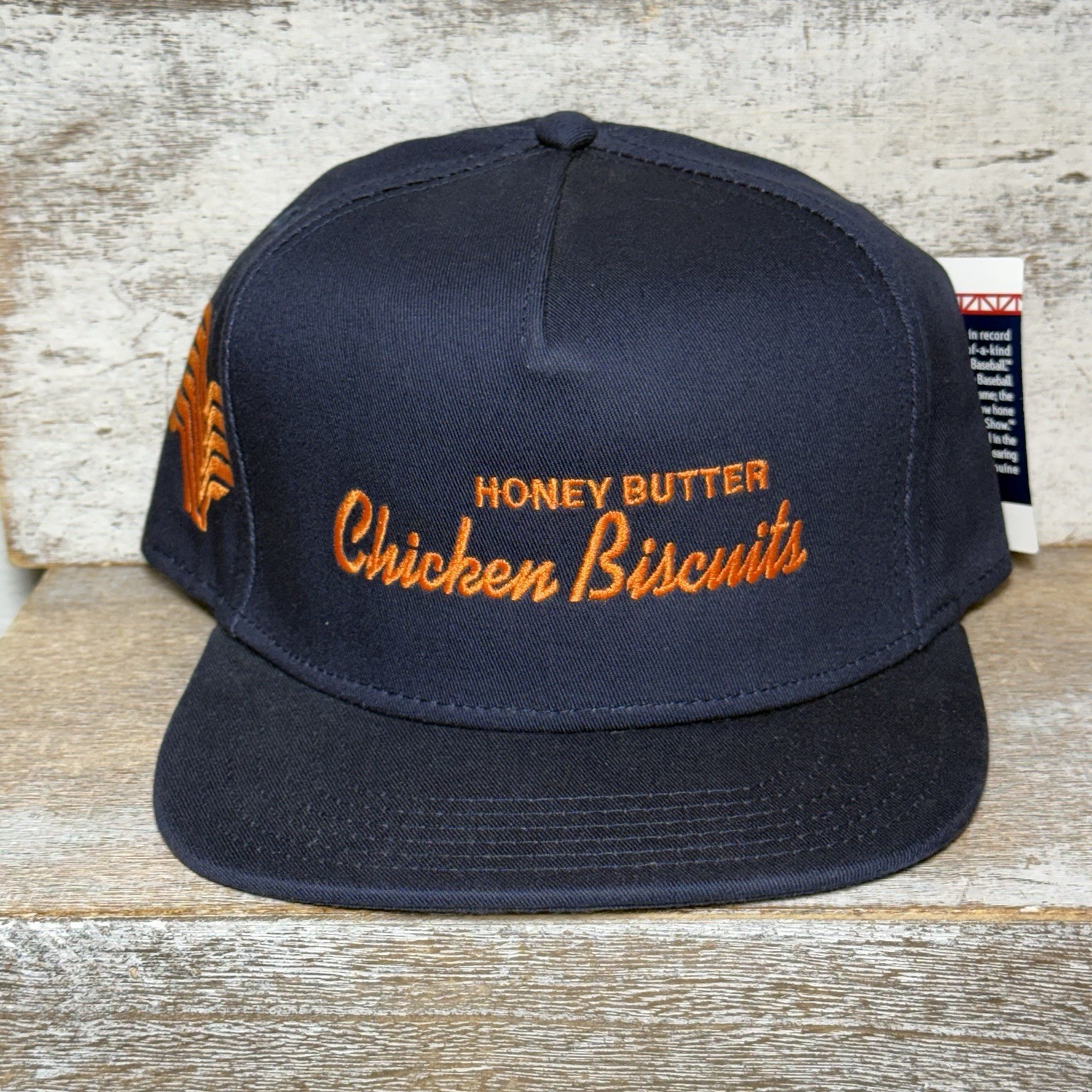 MiLB Whataburger Men's SCRIPT Hat HONEY BUTTER CHICKEN BISCUIT Navy One Size New