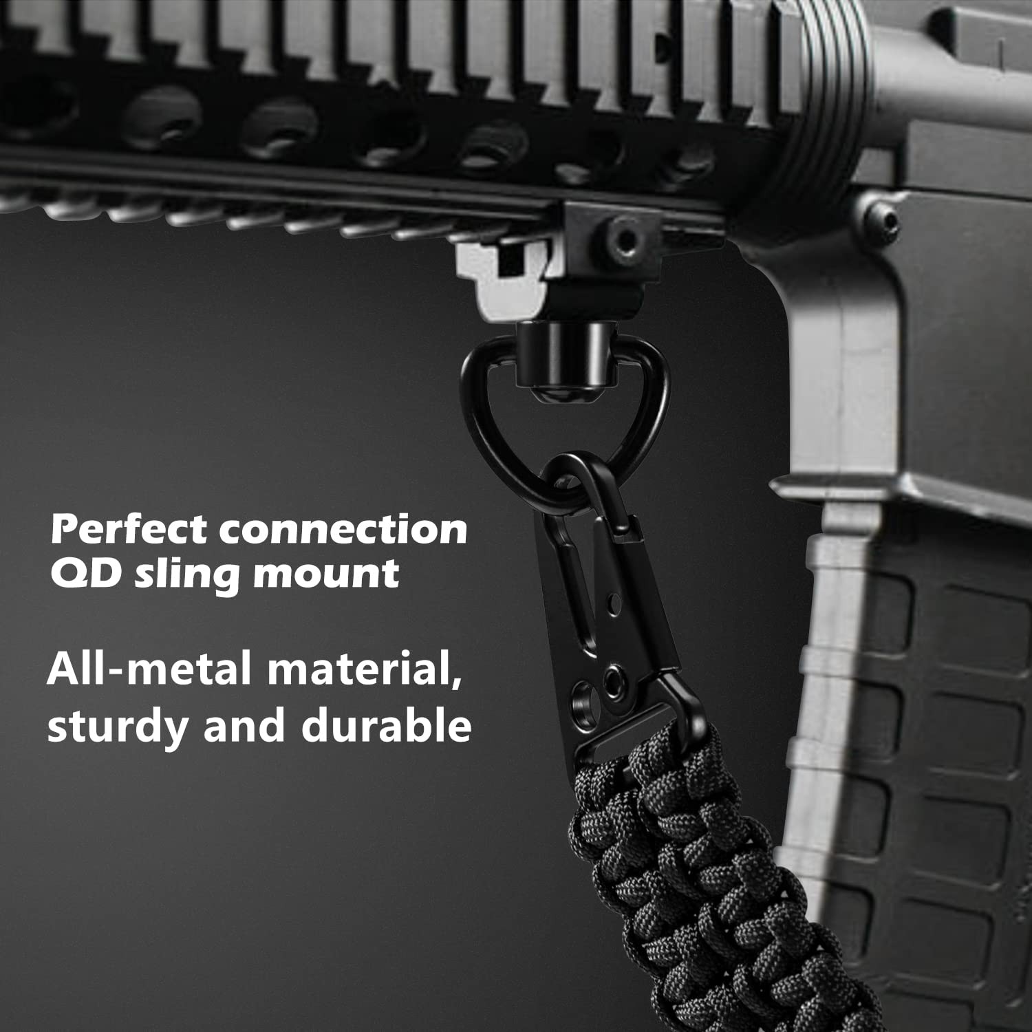 Two Point Sling Mounts, Durable Heavy-Duty Sling Attachment Ring