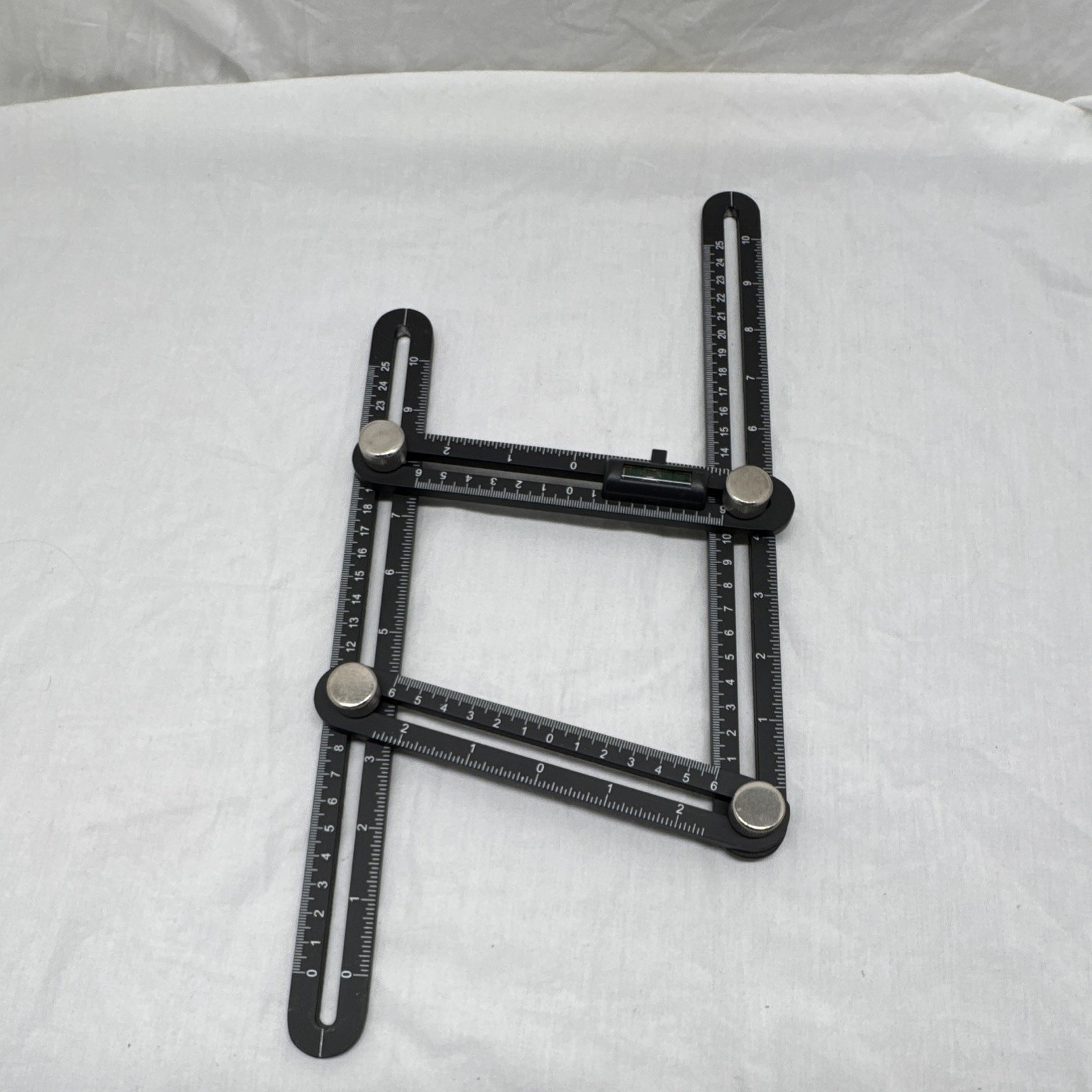 Adjustable Folding Multi-Angle Measuring Ruler w/ Built-in Level