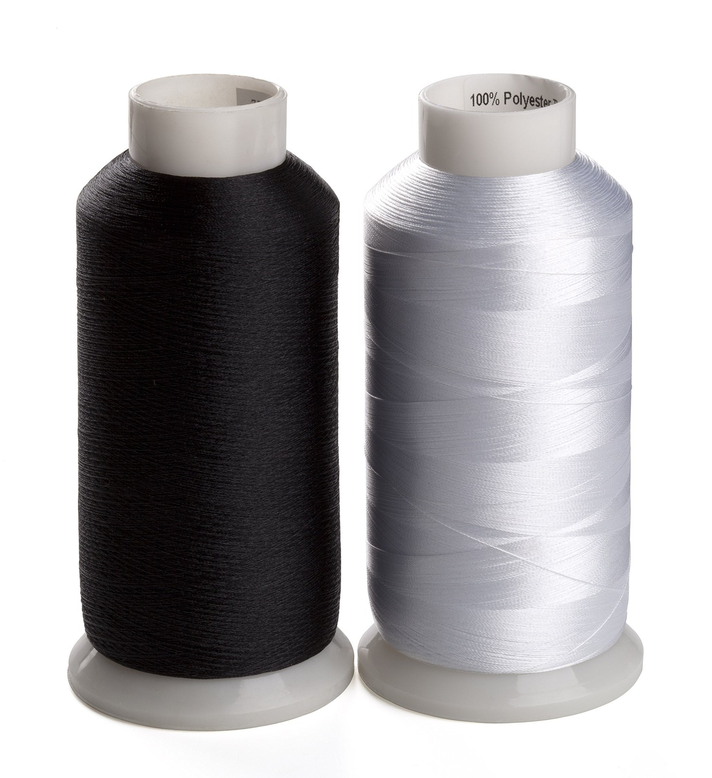 Simthread 2 Bobbin Thread for Sewing and Embroidery Machine 1 Black and 1 Whi...