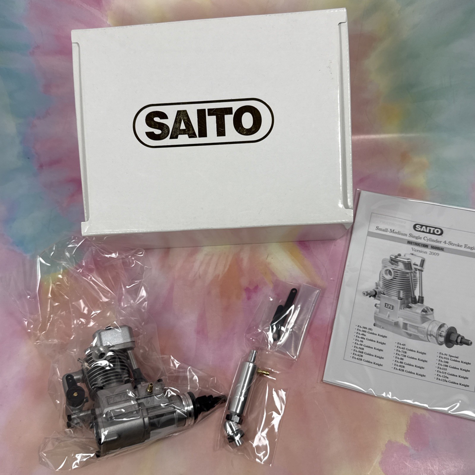 Saito Engines FA-40A w/Muffler SAIE40A Glow Engine 4 Stroke Airplane NEW IN BOX!