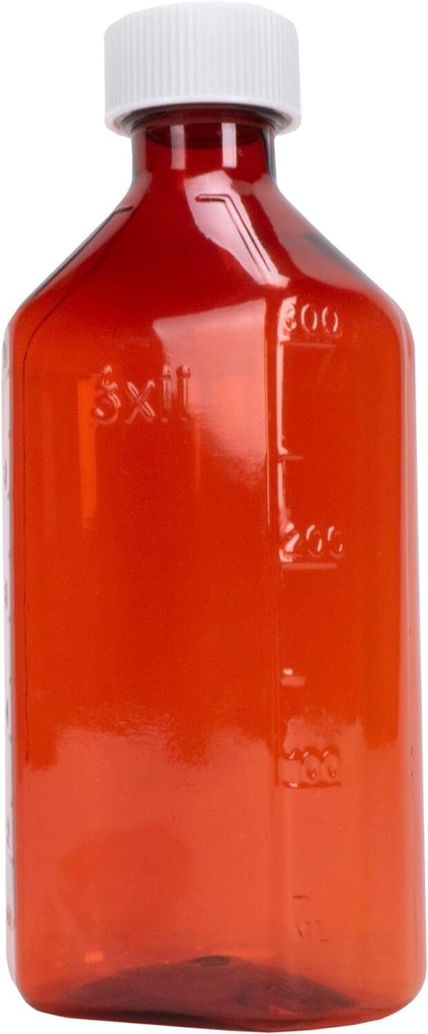 Amber Plastic Graduated Ovals, 12 oz, 4/Pack