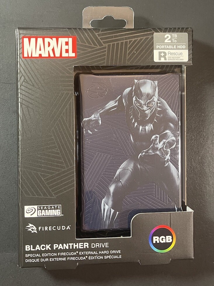 Seagate FireCuda External Gaming Hard Drive 2TB HDD [ Black Panther ] NEW