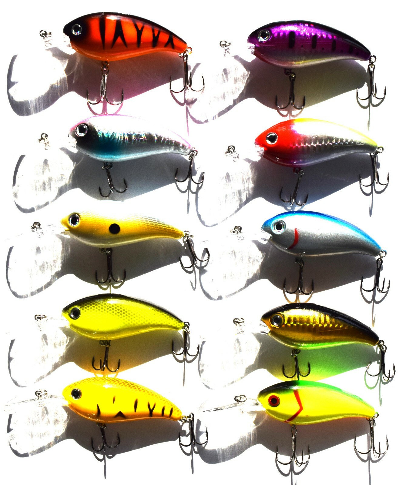 New10 Fishing Lures Bass Crankbaits Hard Swimbait, Wobbler Perch, Pike, Salmon