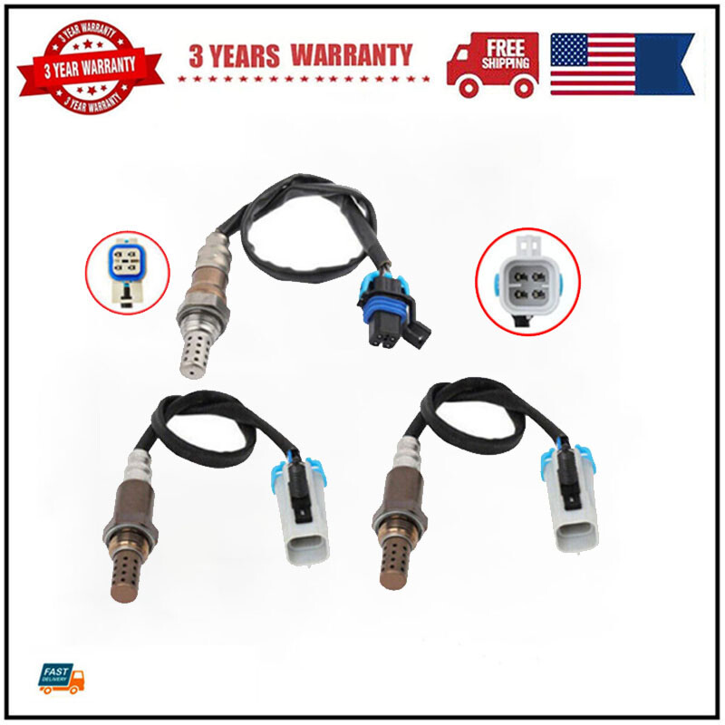 Set of 3 O2 Sensors For Cadillac DeVille 4.6L V8 2000-2005 Seville 2000-2004