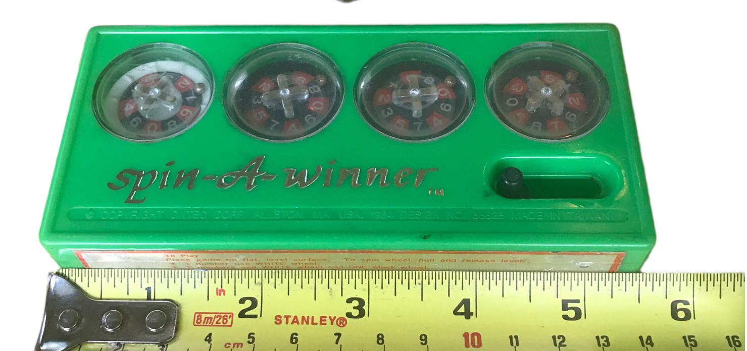 Vtg LOTTO Spin A Winner Lottery Numbers Picker Megabucks Pull & Release 1984