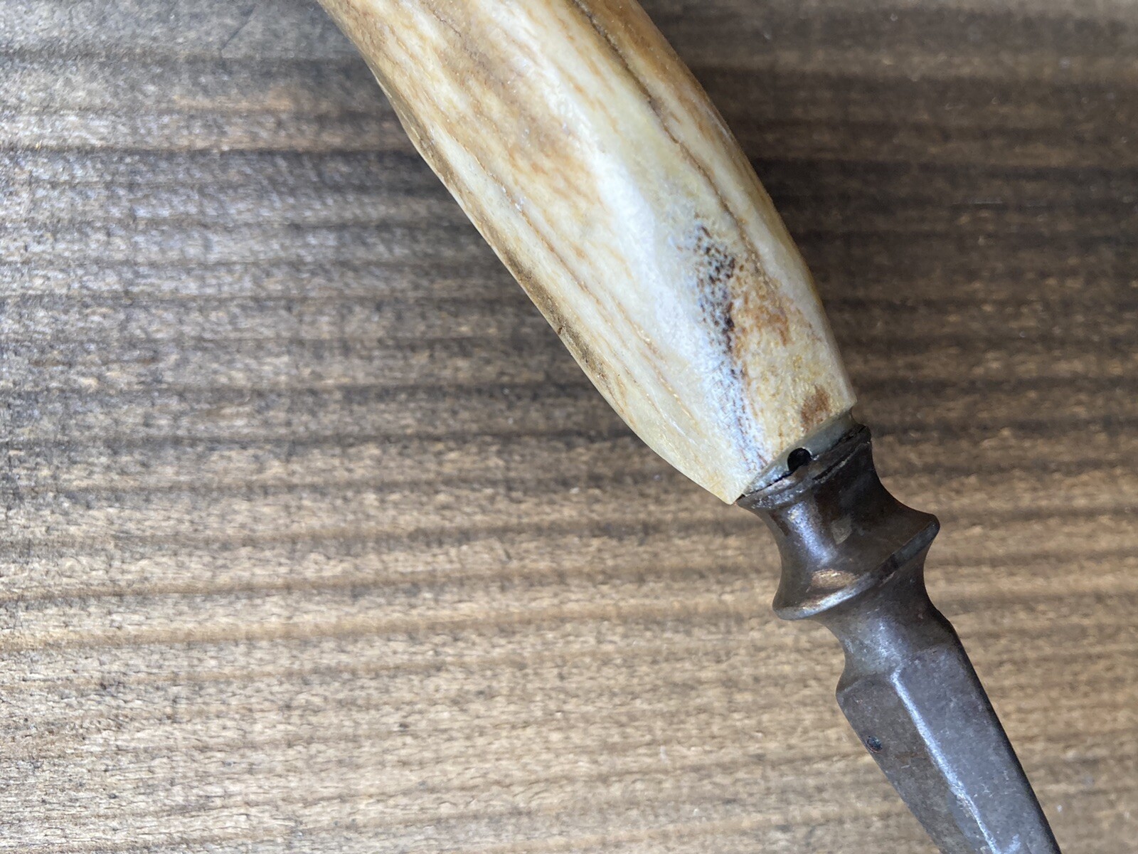 Primitive Fork Stag Horn Handle 10.5” Old
