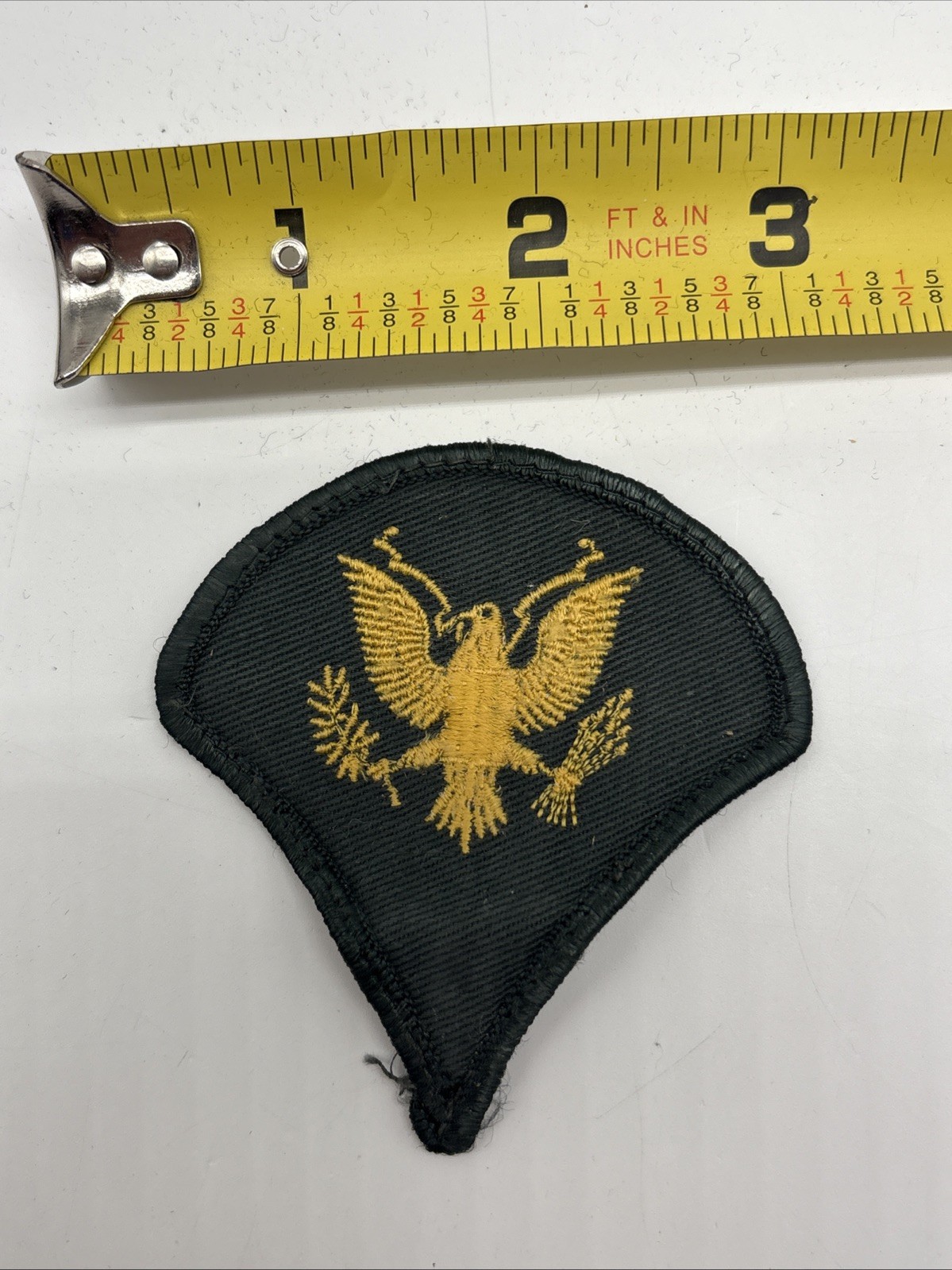 U.S. Military Specialists 4 E-4 Rank Patch Insignia Yellow Green Merrowed Sew On